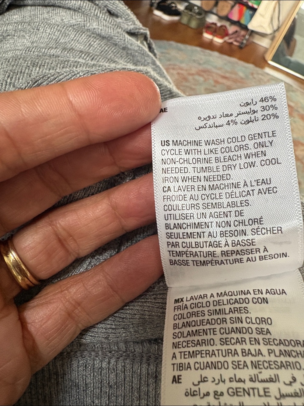 State of Day Intimates Cozy Ribbed Robe — Light Gray - Picture 4 of 4